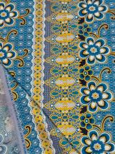 Java Blue Blossom Batikdruck Sarongstoff
