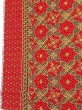 Java Red Flower Batikprint Sarongstoff Baumwolle
