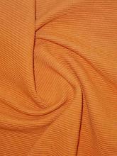 Ottoman Strickstoff Orange Ochre Rib Jersey Baumwollstretch