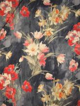 Schurwolle-Kaschmir Flanell -Tulipani e Narciso- flauschig leichter Couturestoff Blumenprint