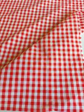 Vichy Karo Rot-Weiß Baumwolle Buntgewebe garngefärbt