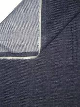 Cotton-Wool Denim Jeansstoff Darkblue Wollmischung COUPON 200x149cm m. Farbfehlern