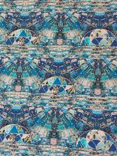 Baumwolljersey Kaleidoscope Turquoise-Blue Jerseyprint Stenzo Meterware