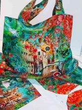 Canvas Taschen-Panel Venedig Fantasie - Schnittteile Print für Shopper zum Selbernähen Panel 120x160cm