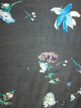 Nani Iro Baumwolle-Seide Twill NEW MORNING Schieferblaugrün Kokka Fabrics Japan