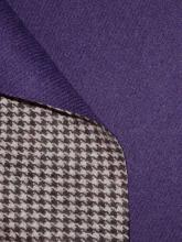 Schurwolle Doubleface Purple-Pepita Mantelstoff doppelseitig