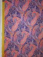 Liberty Fabrics -Felix and Isabelle Purple-Orange- Tana Lawn® Paisley Print