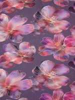 Sweat Jersey -Mauve Blooms- Baumwollsweat