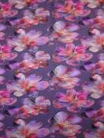 Sweat Jersey -Mauve Blooms- Baumwollsweat