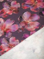Sweat Jersey -Mauve Blooms- Baumwollsweat