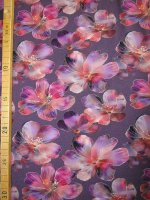 Sweat Jersey -Mauve Blooms- Baumwollsweat