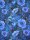 Sweat Jersey -Mohnblüten Blau- leicht gerauter Loopback-Sweat