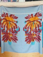 Designer-Alpaka Wolle Stoffpanel -Flowery Fireworks-...