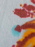 Designer-Alpaka Wolle Stoffpanel -Flowery Fireworks- Alpaka Velours Panel 120x158cm.