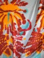 Designer-Alpaka Wolle Stoffpanel -Flowery Fireworks- Alpaka Velours Panel 120x158cm.