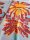 Designer-Alpaka Wolle Stoffpanel -Flowery Fireworks- Alpaka Velours Panel 120x158cm.