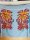 Designer-Alpaka Wolle Stoffpanel -Flowery Fireworks- Alpaka Velours Panel 120x158cm.