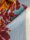 Designer-Alpaka Wolle Stoffpanel -Flowery Fireworks- Alpaka Velours Panel 120x158cm.