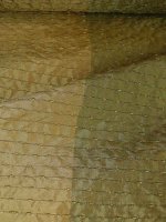 Reiner Seidentaft Gold-Grün Streifen Farbwechsel mit...