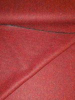 Shetland Fischgrat Tweed Stoff – Dunkelrot-Rot mit...