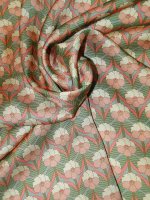 Liberty Fabrics Bickington Viskose Chevron – Rosé & Grün