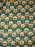 Liberty Fabrics Bickington Viskose Chevron – Blau, Petrol & Senf