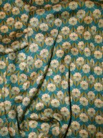 Liberty Fabrics Bickington Viskose Chevron – Blau, Petrol & Senf