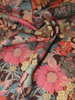 Liberty Fabrics Weymouth Viskose ANGELICA GARLA – Viskosetwill Print Altrosa-Blau Braun