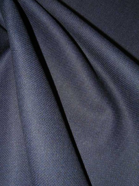 Panama Wollstoff Dunkelblau Melange