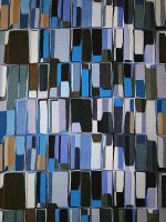 Baumwolljersey -Blueish Mirror Stones- Jersey Stenzo