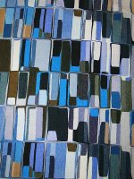 Baumwolljersey -Blueish Mirror Stones- Jersey Stenzo