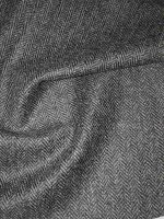 Shetland Fischgrat Tweed Fischgrat Grau-Anthrazit-Melange