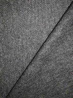 Shetland Fischgrat Tweed Fischgrat Grau-Anthrazit-Melange