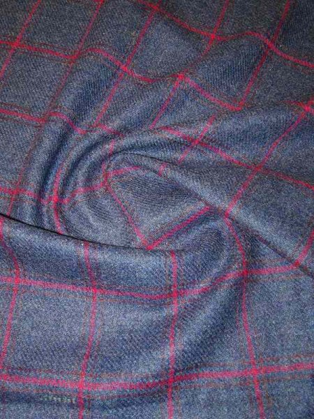 Shetland Schurwoll Karo -Blue Heather Window Checks-
