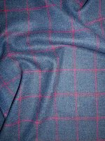Shetland Schurwoll Karo -Blue Heather Window Checks-