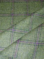 Shetland Schurwoll Karo -Coastal Green-Amethyst- Checks