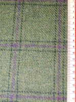 Shetland Schurwoll Karo -Coastal Green-Amethyst- Checks