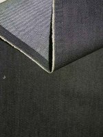 Denim Mezzanotte-Schwarzblau Jeansstoff Stretch aus Italien