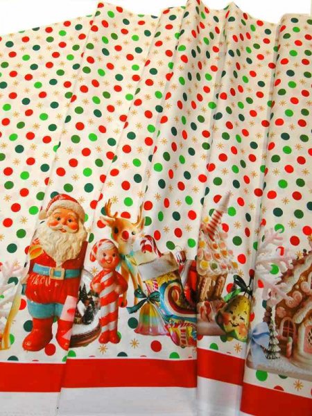Tischdecke Panel Weihnachtsparade feine Baumwolle Popeline 290x148cm