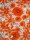 Baumwolljersey Pumpkin Flowers Rostorange Elastikjersey COUPON 150x155cm