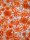 Baumwolljersey Pumpkin Flowers Rostorange Elastikjersey COUPON 150x155cm