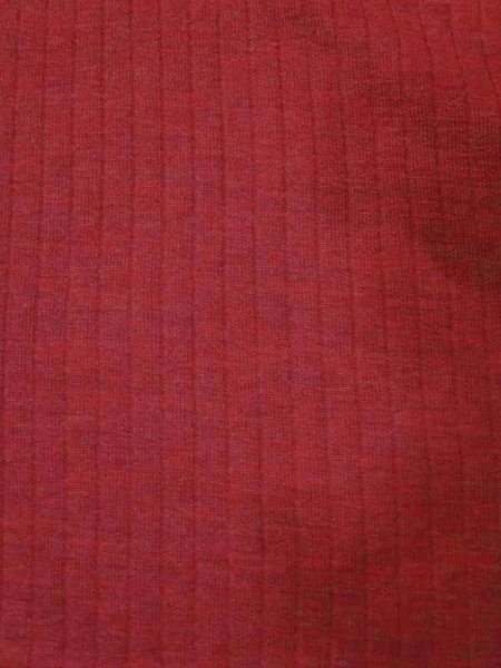 Merinowolle–Seide Jersey Weinrot Melange – Feine Linien Struktur