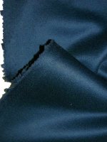 Kaschmir-Schurwolle Mantelstoff-Velous Petrolblau...