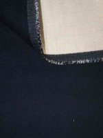 Flanell Doubleface Dunkelblau-Crema Baumwolle Doppelgewebe RESTCOUPON 130x147cm