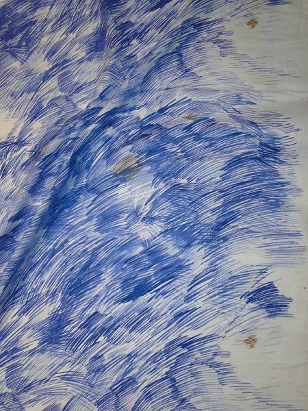 Japan Double Gauze GOOD SIGN INDIGO-Silber Nani IRO for Kokka Fabrics