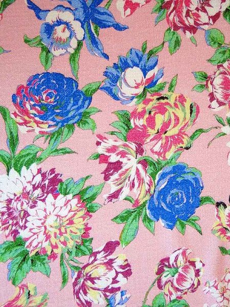 Designerstoff Fiori-Estivi Baumwolle-Viskose Panama COUPON 65x140cm