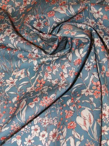 Liberty Fabrics WANDERVOGEL Vintageblue Tana Lawn® Baumwollbatist