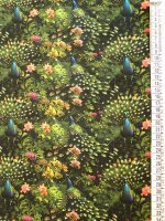 Baumwolljersey -Abendpfau- Jerseyprint von Stenzo Fabrics