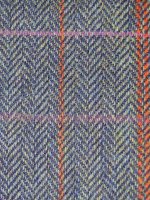Shetland Blueish Herringbone Tweed Heather & Terra Checkered