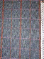 Shetland Blueish Herringbone Tweed Heather & Terra Checkered